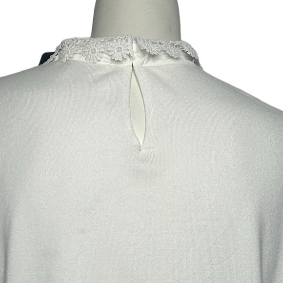 Belldini Top Off White / White Lace Long Sleeve Women's XL New - Picture 8 of 16
